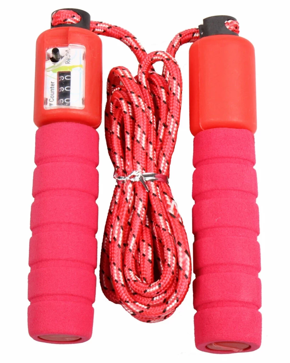 Coarda sarituri cu contor, lungime ajustabila JR 34 roz