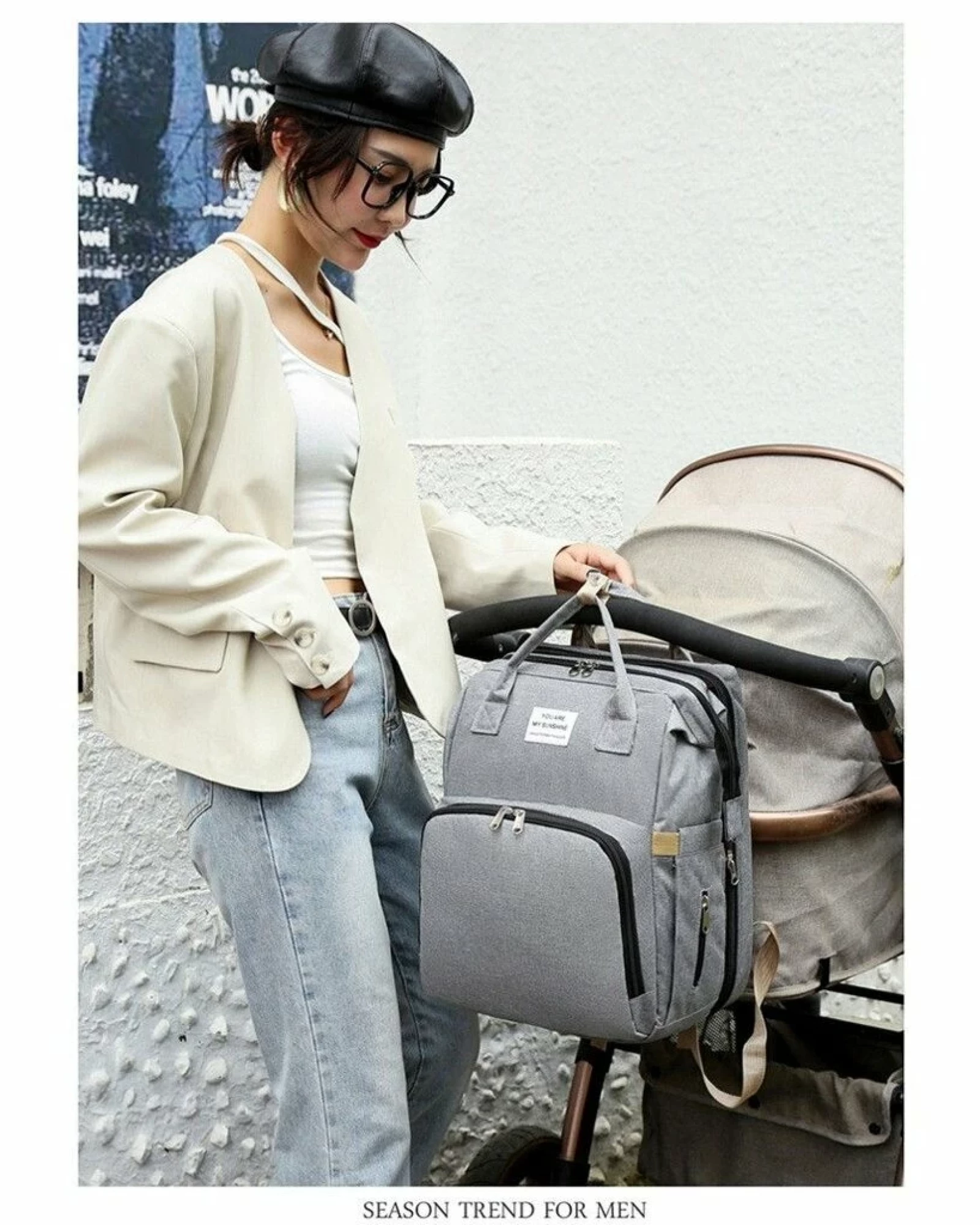 Rucsac multifunctional bebelusi Mommy, navy